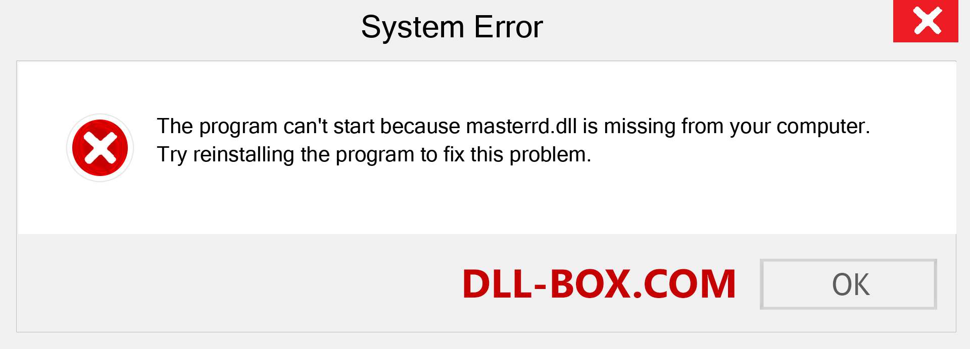  masterrd.dll file is missing?. Download for Windows 7, 8, 10 - Fix  masterrd dll Missing Error on Windows, photos, images